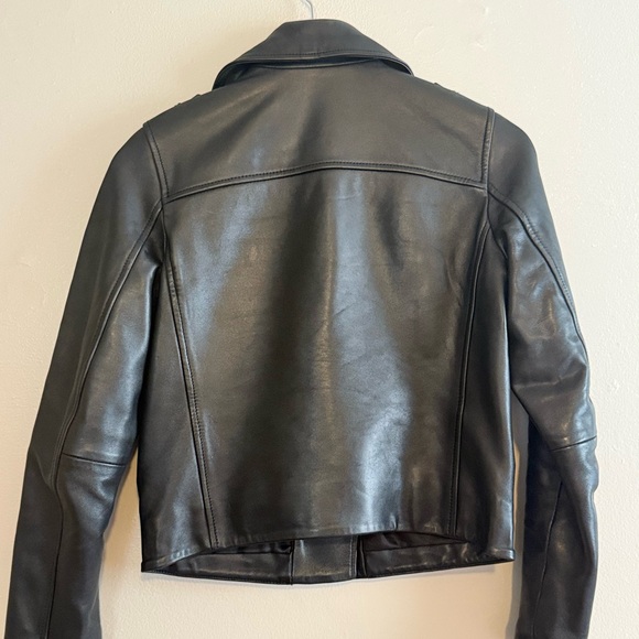 Claudie Pierlot Women's Black Leather Biker Jacket - Picture 2 of 9